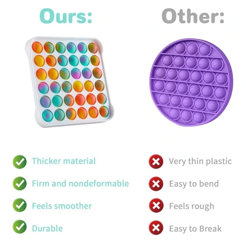 New 2 Packs Push Pop It Fidget Sensory Toys​